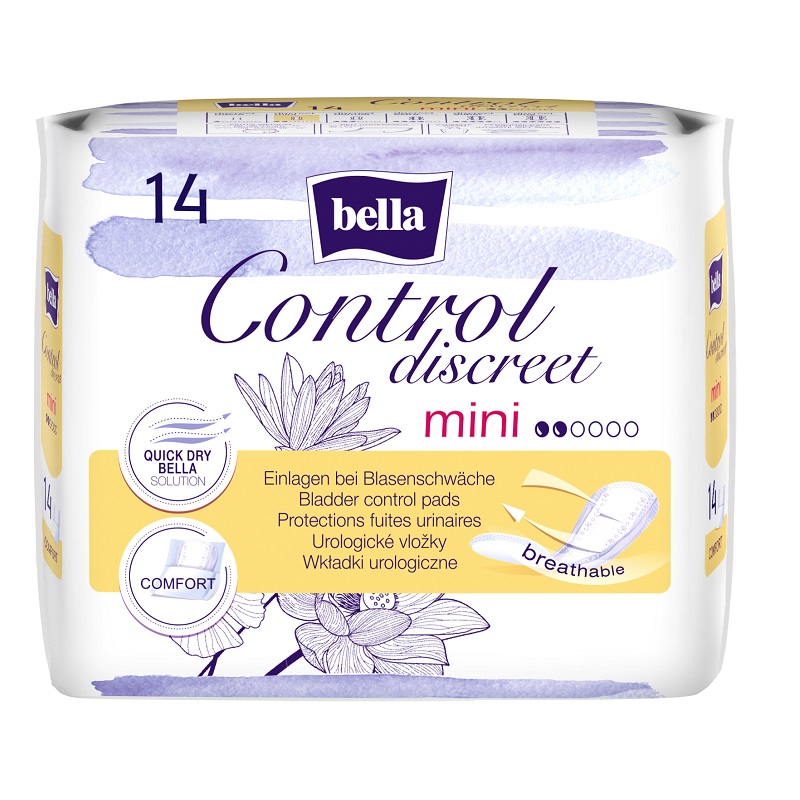 Absorbante, Control Discreet Mini, 14 buc, Bella